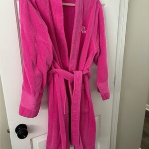 Ralph Lauren Fuchsia Terry Cloth Robe